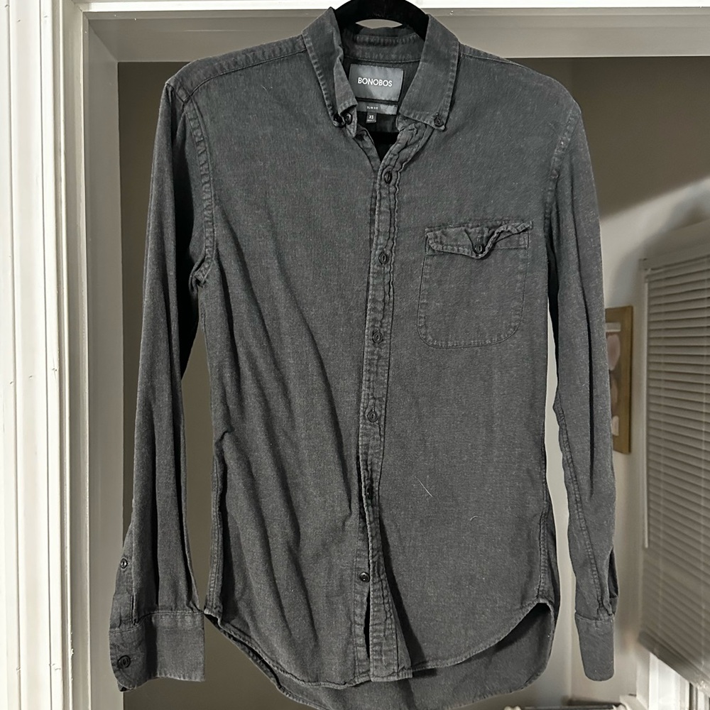 Dark Grey Bonobos Button Down XS